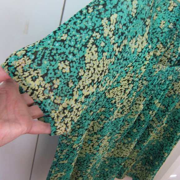 DKNY Jeans Green and Yellow Blouse - Picture 4 of 4